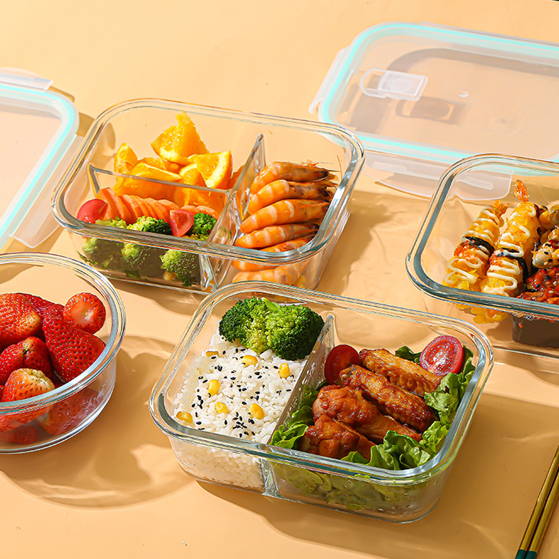Bento Box - Glazen, hittebestendige, borosilicaat glazen, magnetronbestendige, speciale,