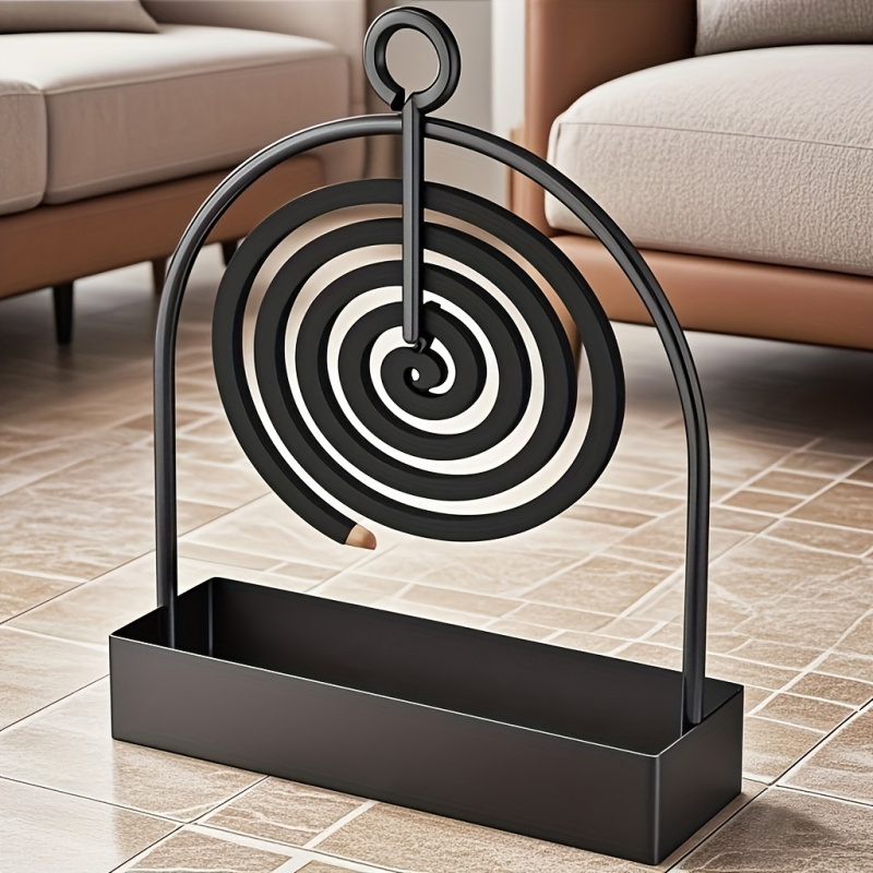 Incense Holder - 1A Muggenspiraalhouder, Sandelhoutstandaard, Metaalmateriaal, Geschikt voor