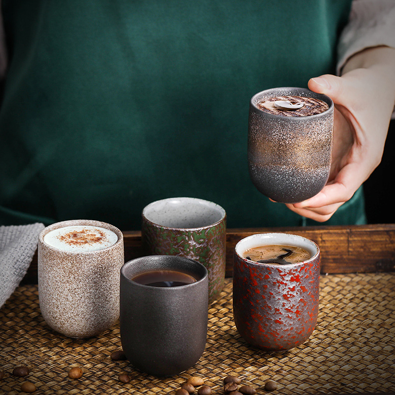 Japanese Pottery - 125ml Japanse retro rustieke keramiek kung