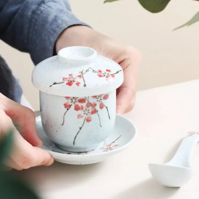 Japanese Snacks - Porseleinen stoofpot met Japanse kersenbloesem, keramische